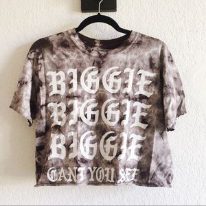 Notorious B.I.G. Tie Dyed Crop Top M